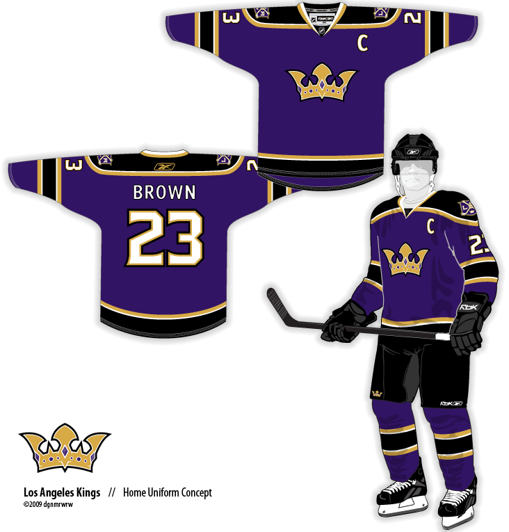 la kings purple black jersey